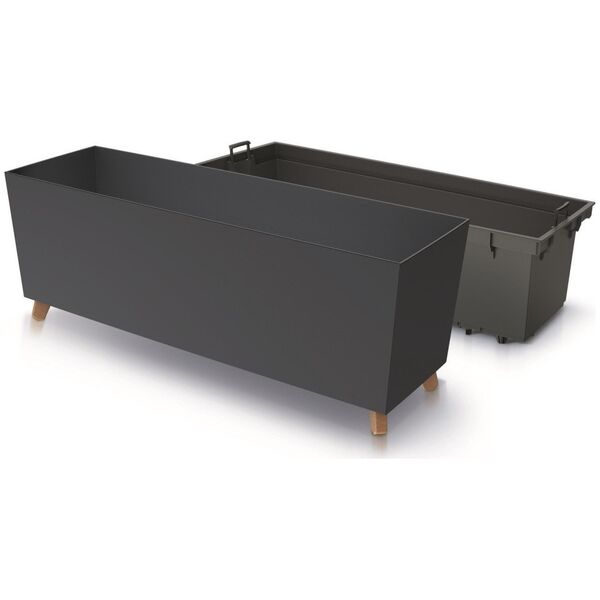 Prosperplast Doniczka URBI CASE - antracytowy