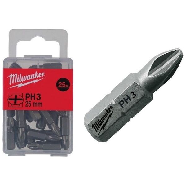 Milwaukee MILWAUKEE TIP PH3 x 25mm/25pcs. Scr