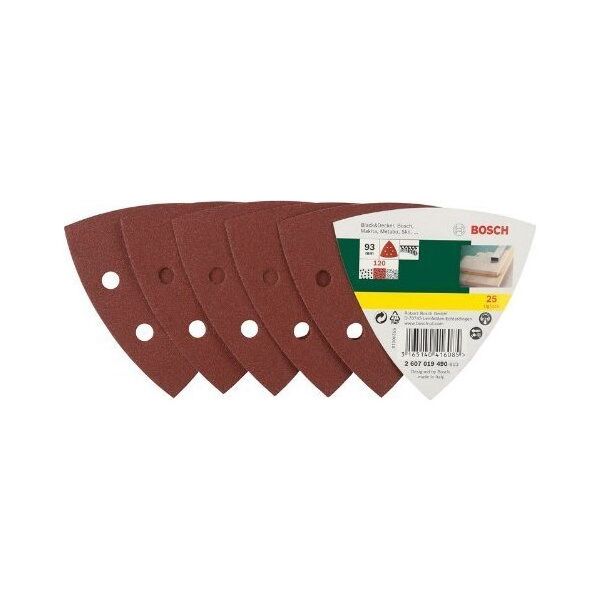 Bosch Bosch Abrasive Sheet Set Delta 120 25 τμχ - 2607019490 9804808 3165140416085