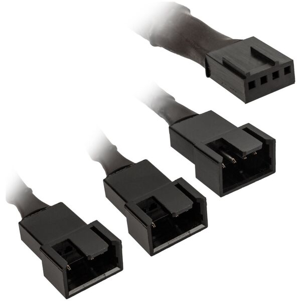 Kolink Kolink 1-3 PWM Lüfter Splitterkabel - 35 cm, geflochten, μαύρο 13336502 5999094005280