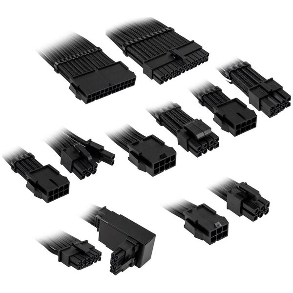 Kolink Kolink Core Pro Braided Cable Extension Kit 12V-2x6 Type 2 - Jet Black 13338806 5999094005662