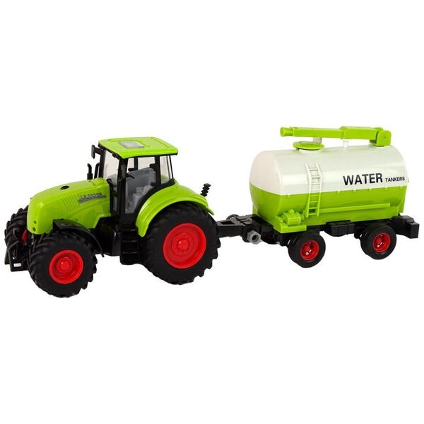 LeanToys Traktor z Przyczepą Duże Koła Zielony Farma