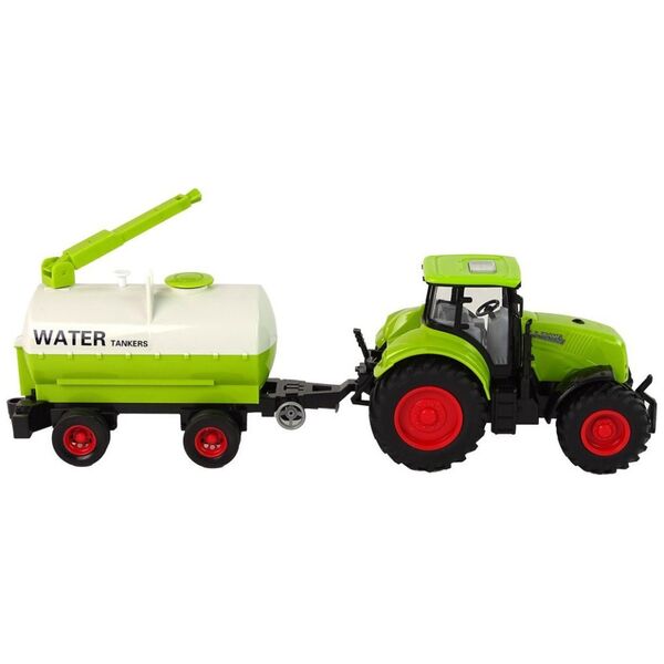 LeanToys Traktor z Przyczepą Duże Koła Zielony Farma
