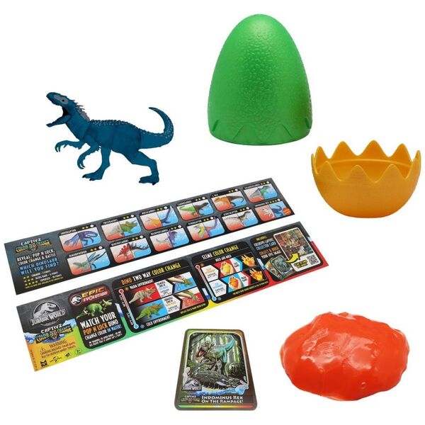 CAPTIVZ CAPTIVZ αυγό slime με φιγούρα δεινοσαύρου Jurassic Color Change, ποικιλία, 502 14185608 840148209084