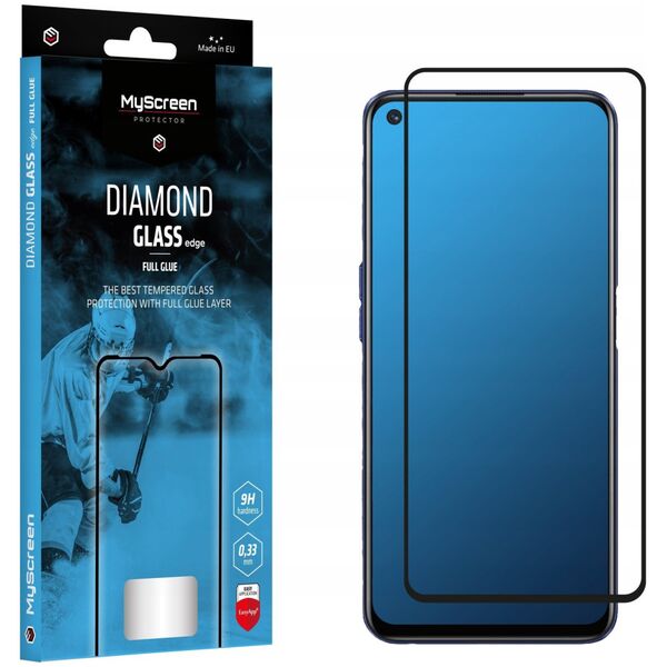 MyScreen Protector Realme GT Neo2T - Szkło hartowane z klejem na całej powierzchni MyScreen DIAMOND GLASS edge FULL GLUE (czarna ramka)