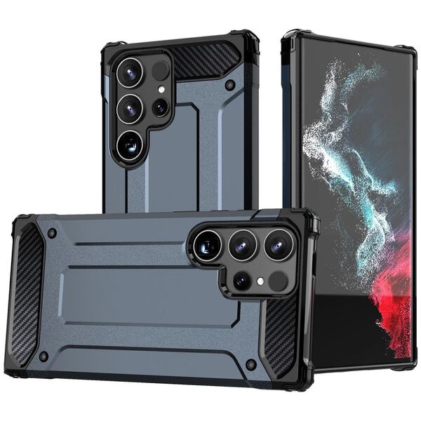 Hybrid Armor etui na Samsung Galaxy S25 Ultra pancerny hybrydowy pokrowiec - niebieskie
