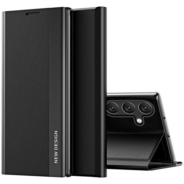 Sleep Case Pro etui do Samsung Galaxy S24 FE z klapką i podstawką - czarne