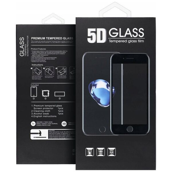 5D Full Glue Tempered Glass - do Xiaomi Redmi Note 14 Pro 5G czarny