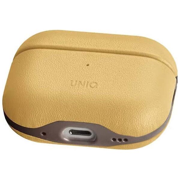 UNIQ Lyden DS - etui  ze sztucznej skóry do AirPods Pro 2 żółte/szare - Gwarancja bezpieczeństwa. Proste raty. Bezpłatna wysyłka od 170 zł.