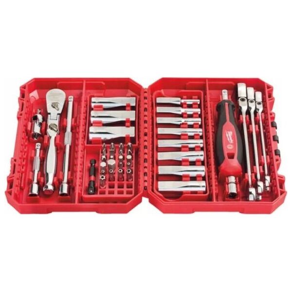 MILWAUKEE 1/4" SOCKET SET WITH RATCHET 42 pcs.