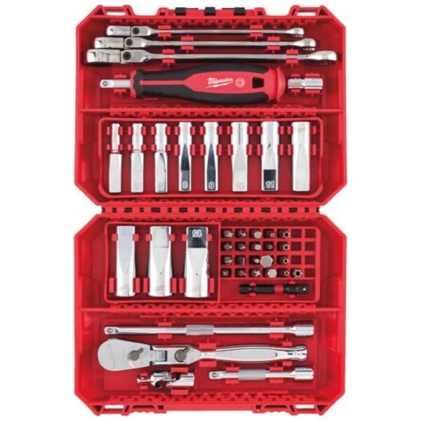 MILWAUKEE 1/4" SOCKET SET WITH RATCHET 42 pcs.