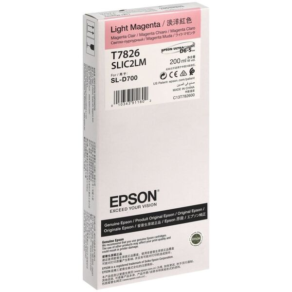 Epson Epson ink cartridge light magenta T 782 200 ml T 7826N 13848222 8715946728476