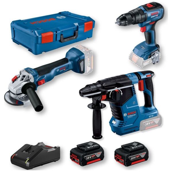 Σετ εργαλείων Bosch BOSCH COMBO SET 18V (GSB 18V-50 + GWS 18V-10 + GBH 187-LI) 2x5.0Ah +XL-BOXX 14148844 4059952700335
