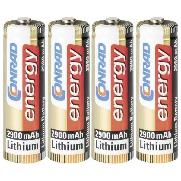 Conrad Conrad FR6, AA, λίθιο, 1,5 V, 4 stk, 2900 mAh, -20 - 60 °C 14152125 4053199922741