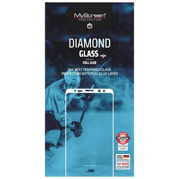 MyScreen Protector Realme C25 / C25Y - Szkło hartowane z klejem na całej powierzchni MyScreen DIAMOND GLASS edge FULL GLUE (czarna ramka)