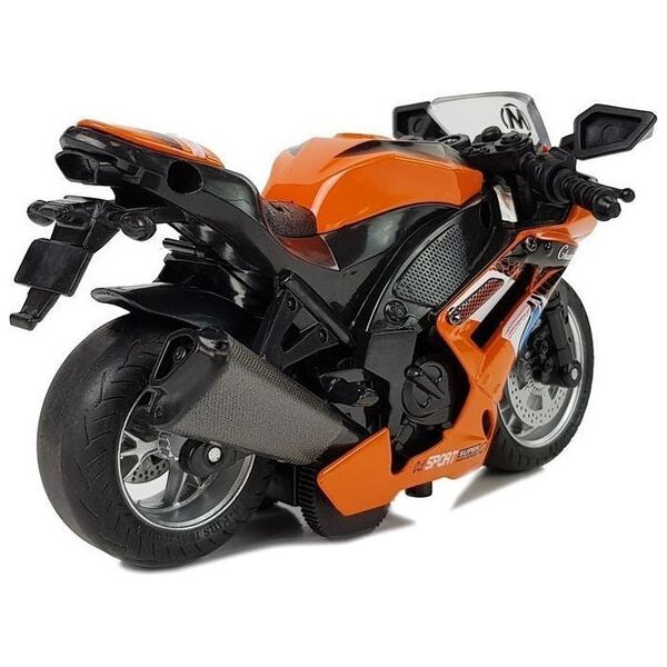 LeanToys Motocykl z Naciągiem 1:14 Pomarańczowy