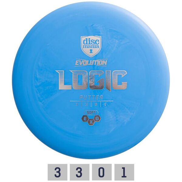 Discmania Discgolf DISCMANIA Putter SOFT EXO LOGIC Evolution Blue 3/3/0/1 13563777 9900090222942