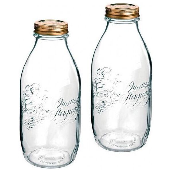 Saftflaske Quattro Stagioni 1 ltr Ø9,4x22,6 cm med Låg, 12 stk/krt 14002604 8004360898064