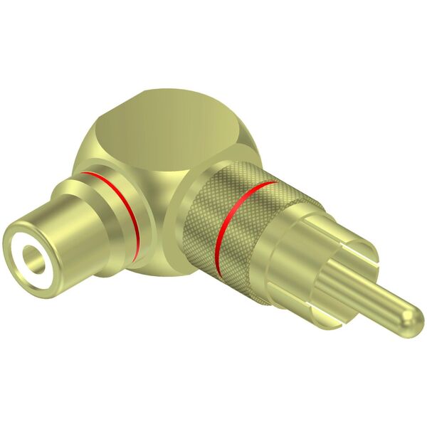 Προσαρμογέας AV Procab PROCAB VC215 από RCA/Cinch αρσενικό σε RCA/Cinch θηλυκό - γωνιακό (90°), ζεύγος 13332305 5414795023222