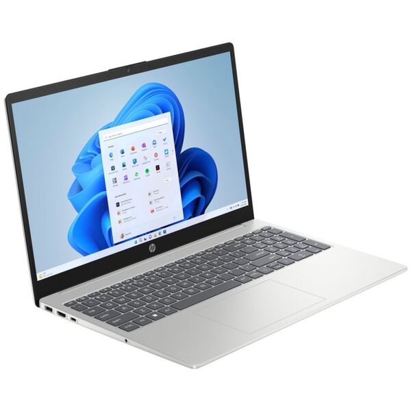 HP 15-fd0171nw Intel Core i5 i5-1334U Laptop 39,6 cm (15.6") Full HD 16 GB DDR4-SDRAM 512 GB SSD Wi-Fi 6E (802.11ax) Windows 11 Home Srebrny