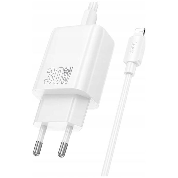HOCO ładowarka sieciowa Typ C + kabel Typ C do Lightning PD QC 30W N62 biała