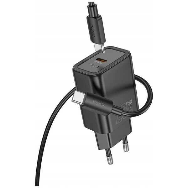 HOCO ładowarka sieciowa Typ C + kabel Typ C do Lightning PD QC 20W N60 czarna