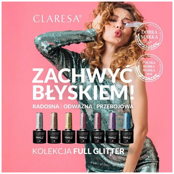 Claresa CLARESA Lakier hybrydowy FULL GLITTER 5 -5g