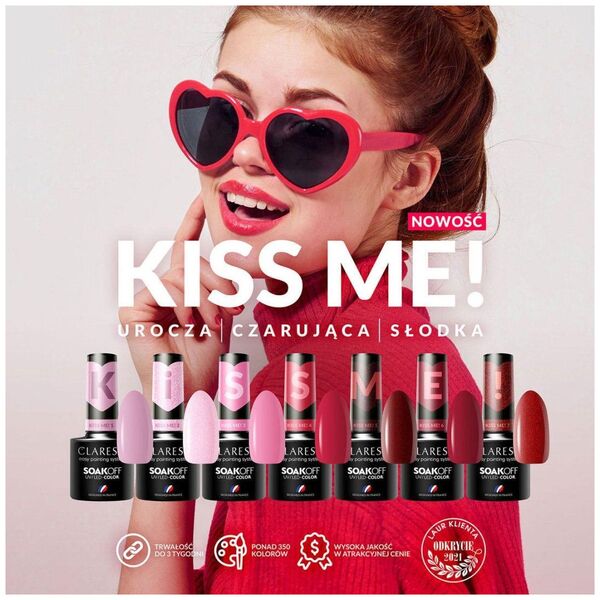 Claresa CLARESA lakier hybrydowy Kiss Me! 2 -5g