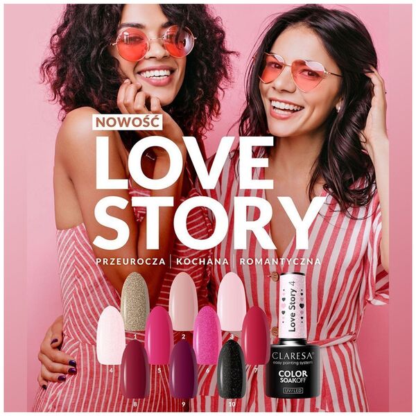 Activeshop CLARESA Lakier Hybrydowy LOVE STORY 10 - 5g