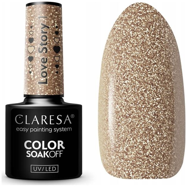 Claresa Claresa lakier hybrydowy LOVE STORY 1 - 5g