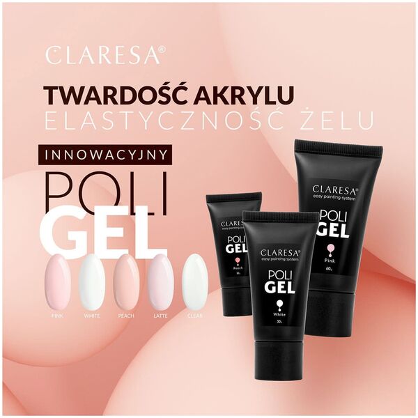 Claresa CLARESA Żel budujący do paznokci Poli - Peach 30g
