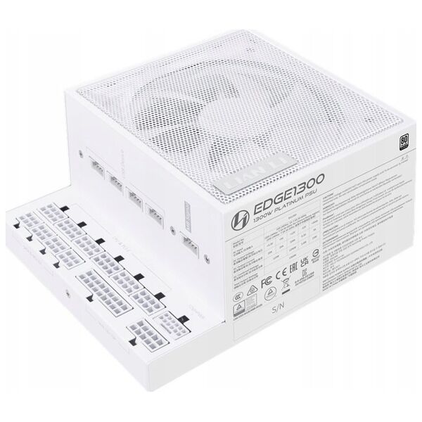 Zasilacz Lian Li Lian Li EDGE EG1300 80 PLUS Platinum Netzteil, PCIe 5.1, ATX 3.1 - 1300 Watt, wei