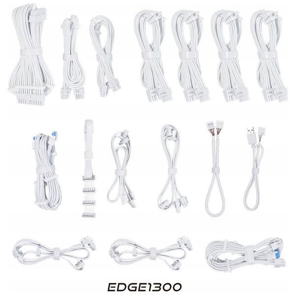 Zasilacz Lian Li Lian Li EDGE EG1300 80 PLUS Platinum Netzteil, PCIe 5.1, ATX 3.1 - 1300 Watt, wei