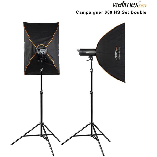 Walimex Walimex pro Campaigner 600 HS Σετ Διπλό φωτιστικό στούντιο 13935624 4056929233841
