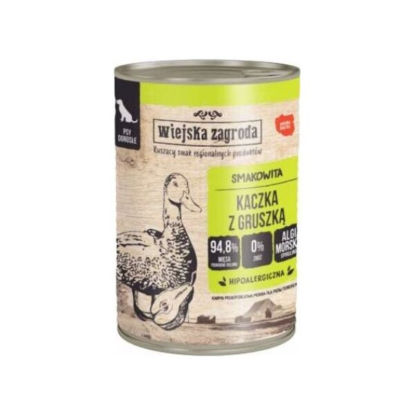 Karma mokra dla psa Kaczka z gruszką (dorosły) 400g