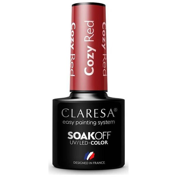 Claresa Claresa Soak Off UV/LED Color lakier hybrydowy Cozy Red 5g