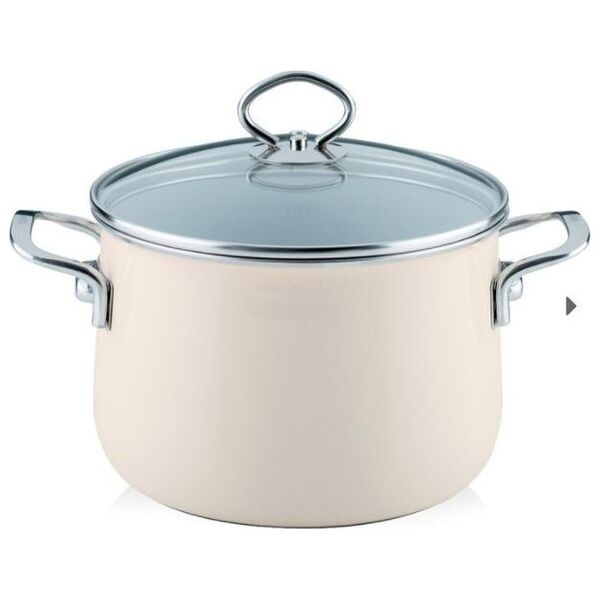 Riess Garnek Riess wysoki z pokrywą 4,0l 20cm Avorio