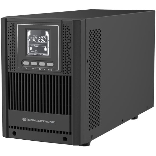 UPS Conceptronic Conceptronic ZEUS52E2K zasilacz UPS Podwójnej konwersji (online) 2 kVA 1800 W 6 x gniazdo sieciowe