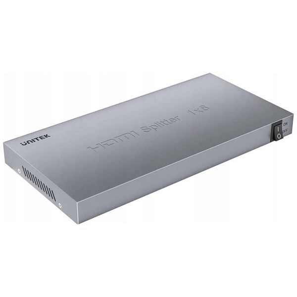 Unitek Unitek Rozgałęźnik sygnału HDMI 1 IN-8 OUT 4K