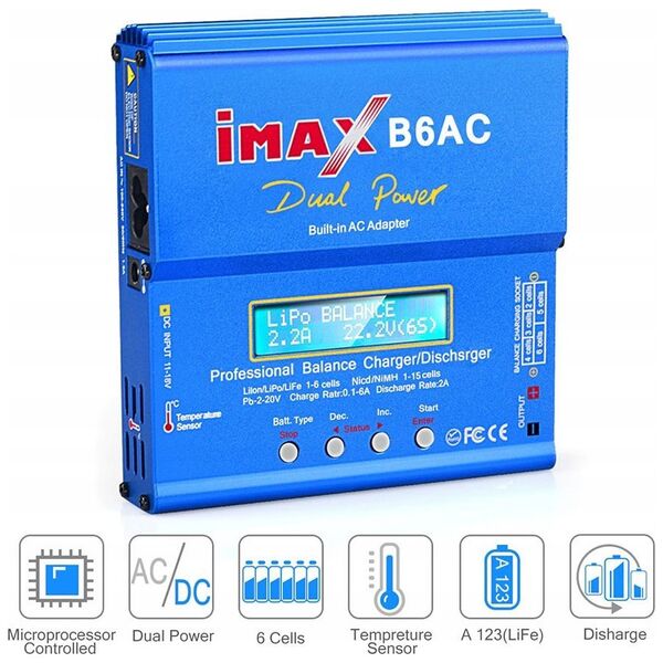 ML Ładowarka balansująca iMAX B6 80W E6168