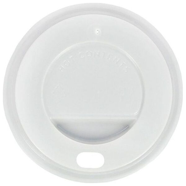 Duni Plastlåg Catersource Ø80 mm Høj Hvid til Kaffebæger, 100 stk/ps - (100 stk.) 14081143 8698595971083