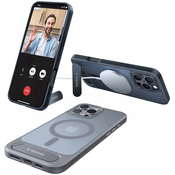Torras Etui Torras Pstand Series dla iPhone 16 Pro (Czarne)