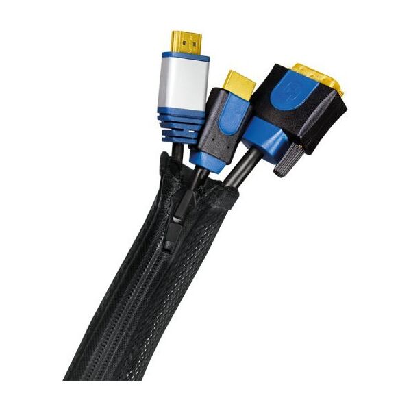 LogiLink LogiLink Kabelschlauch 0,3 mm m. Reißverschluss 5 m schwarz