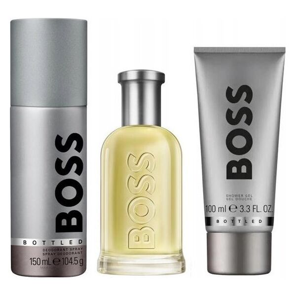 SET HUGO BOSS Bottled EDT spray 100ml + SHOWER GEL 100ml + DEO spray 100ml