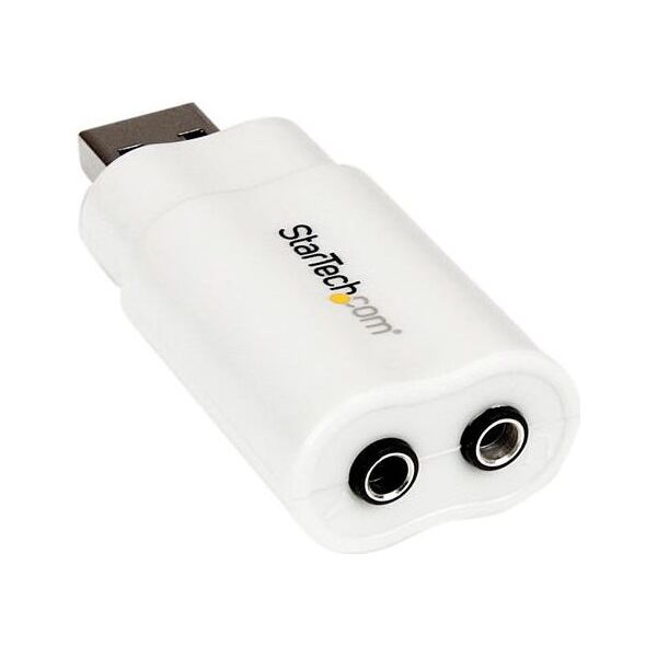 Adapter USB StarTech USB - Jack 3.5mm Biały  (ICUSBAUDIO)