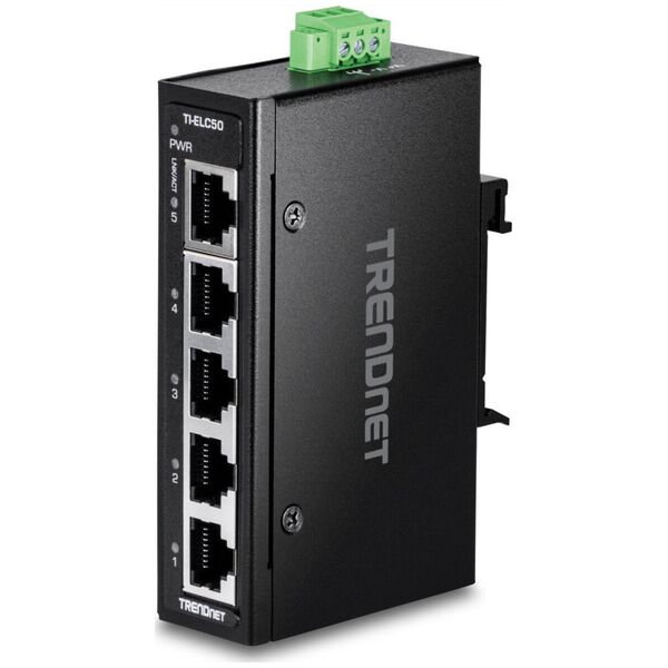 Switch TRENDnet TRENDnet 5-Port Industrial Fast Ethernet DIN-Rail MiniSwitch