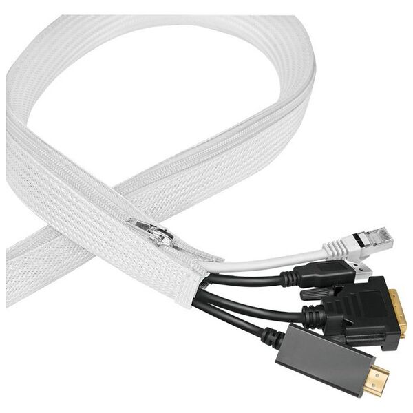 LogiLink LogiLink Kabelschlauch 0,3 mm mit Reißverschluss 5 m weiß