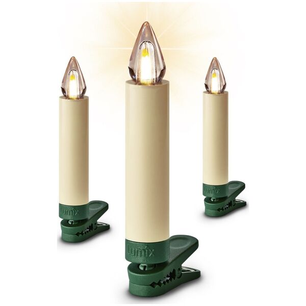 Lampki choinkowe Krinner Krinner Superlight Bavaria Mini Flame 12 pcs. Set Ivory