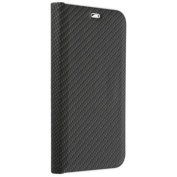 ForCell ETUI Kabura Forcell LUNA Book Carbon do iPhone 13 PRO MAX czarny CASE