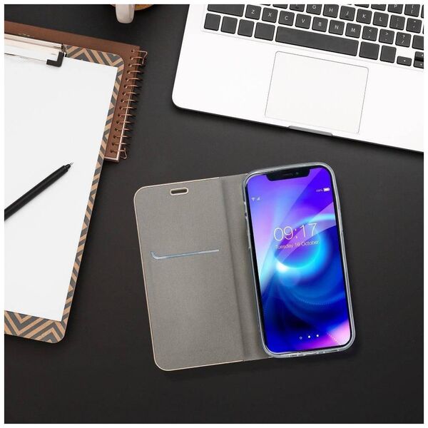 Kabura Forcell LUNA Book Gold do SAMSUNG A33 5G srebrny